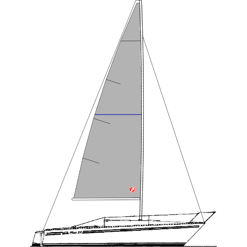 VELAMAR 22 - Vela Mestra 2 - Tecido: Dacron Americano