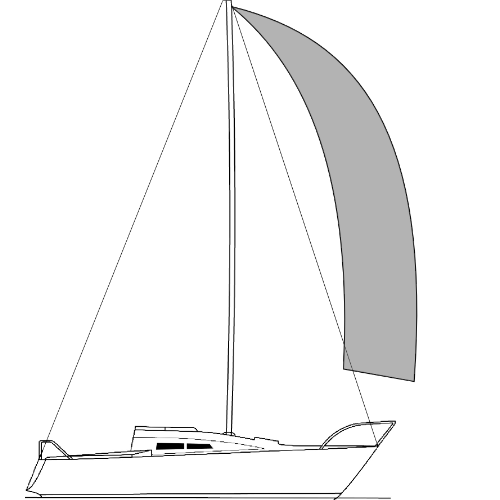 ATOLL 23 - Vela Balão Triradial (Spinnaker)